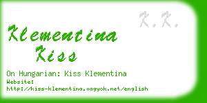klementina kiss business card